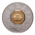 2007 Canada Sterling Silver $15 Coin & Stamp Set - Zodiac Series: Year of the Pig
