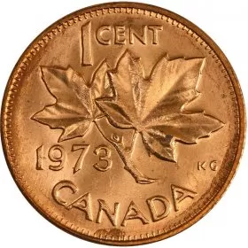 1973 Canadian 1-Cent Maple Leaf Twig Penny Coin (Brilliant Uncirculated)