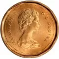 1987 Canadian 1-Cent Maple Leaf Twig Penny Coin (Brilliant Uncirculated)