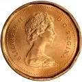 1989 Canadian 1-Cent Maple Leaf Twig Penny Coin (Brilliant Uncirculated)
