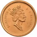 1997 Canadian 1-Cent Maple Leaf Twig Penny Coin (Brilliant Uncirculated)
