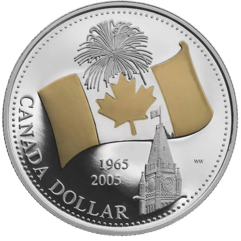 2005 (1965-) Canadian $1 40th Anniversary of Canada's National