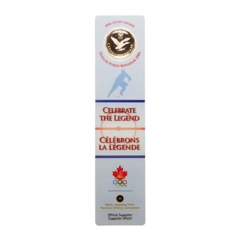 2006 Canadian $1 Celebrate the Legend Olympic Lucky Loonie Coin & Bookmark