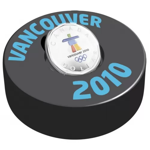 2010 Canadian $1 Vancouver Olympic Winter Games - Lucky Loonie & Puck