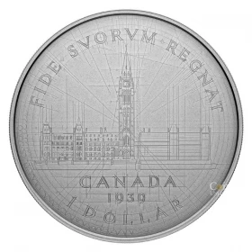 2024 Canada $1 Emanuel Hahn’s Original Sketch: Parliament 5 oz Silver Dollar Coin