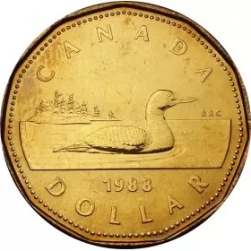 1988 Canadian $1 Common Loon Dollar Coin ( Uncirculated)