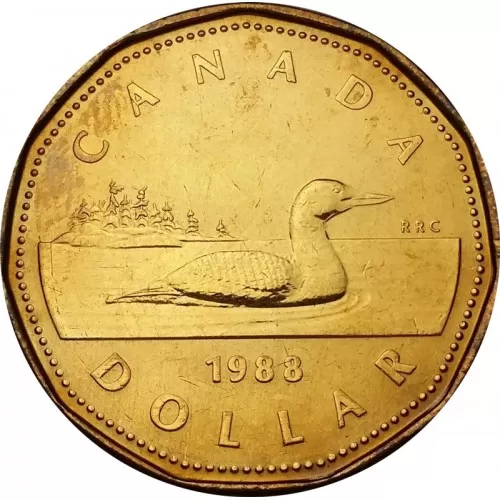 1988 Canadian $1 Common Loon Dollar Proof-like (PL) Coin