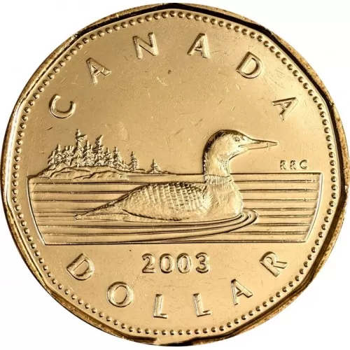 2003 Canadian $1 Common Loon/New Effigy Dollar Coin (Brilliant Uncirculated)