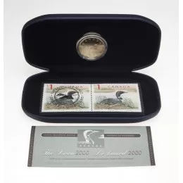 2000 Canada Special Millennium Edition $1 Coin & Stamp Commemorative Collection - Loon 2000 Canada Special Millennium Edition $1 Coin & Stamp Commemorative Collection - Loon