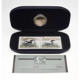 2000 Canada Special Millennium Edition $1 Coin & Stamp Commemorative Collection - Loon