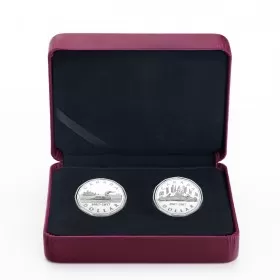 2017 (1987-) Canadian $1 30th Anniversary of the Loonie Fine Silver 2-Coin Set-no outside box