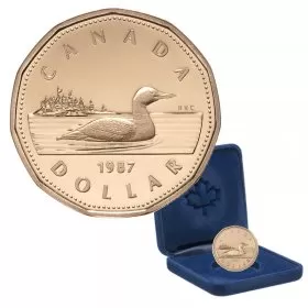 1987 Canadian $1 Common Loon/First Year of Issue Proof Dollar Coin