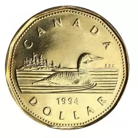 1994 Canadian $1 Common Loon Dollar Coin (Brilliant Uncirculated)
