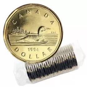 1994 Canadian $1 Common Loon Dollar Original Coin Roll