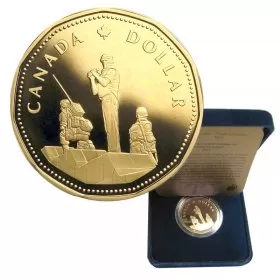 1995 Canadian $1 Peacekeeping/United Nations 50th Anniv Loonie Proof Dollar Coin