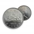 1968 Canadian $1 Voyageur Dollar Coin Lot of 100pcs (Circulated)