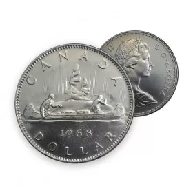 1968 Canadian $1 Voyageur Dollar Coin (Circulated)