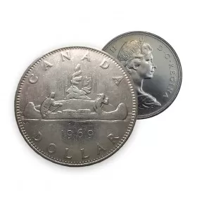 1969 Canadian $1 Voyageur Dollar Coin (Circulated)