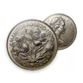 1970 (1870-) Canadian $1 Manitoba Centennial Dollar Coin (Circulated)