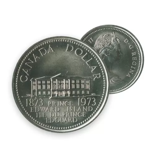 1973 (1873-) Canadian $1 Prince Edward Island Centennial Dollar Coin (Circulated)