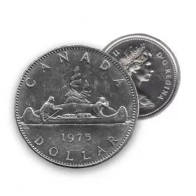 1975 Canadian $1 Voyageur Dollar Coin (Circulated)