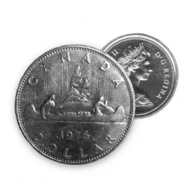 1976 Canadian $1 Voyageur Dollar Coin (Circulated)