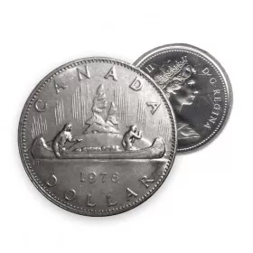 1978 Canadian $1 Voyageur Dollar Coin (Circulated)