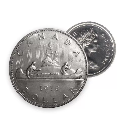 1978 Canadian $1 Voyageur Dollar Coin (Circulated)