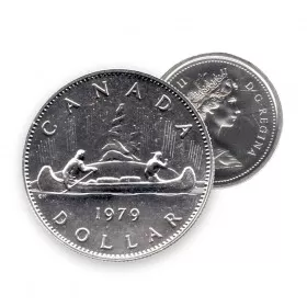 1979 Canadian $1 Voyageur Dollar Coin (Circulated)