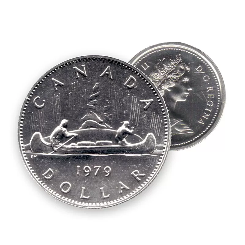 1979 Canadian $1 Voyageur Dollar Coin (Circulated)