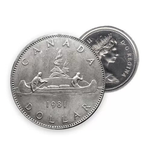 1981 Canadian $1 Voyageur Dollar Coin (Circulated)
