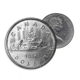1984 Canadian $1 Voyageur Dollar Coin (Circulated)
