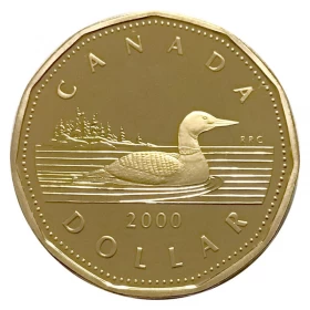 2000 Canadian $1 Common Loon Dollar Proof Coin