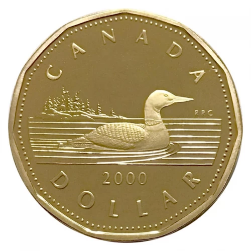 2000 Canadian $1 Common Loon Dollar Proof Coin