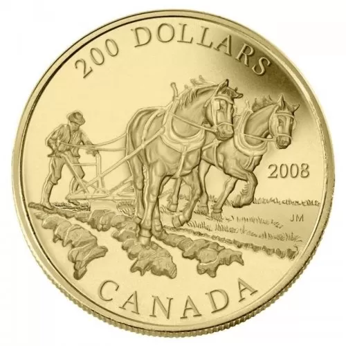 2008 Canadian $200 Agriculture Trade - 22-karat Gold Coin