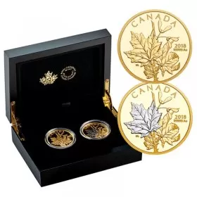2018 Canadian $200 Enchanting Maple Leaves - Pure Gold 2-Coin Set
