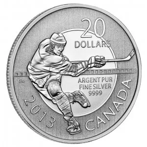2013 Canadian $20 for $20 Hockey Fine Silver Coin - Coin In Capsule Only 2013 Canadian $20 for $20 Hockey Fine Silver Coin - Coin In Capsule Only