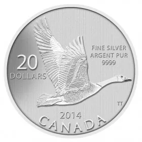 2014 Canadian $20 for $20 Canada Goose Fine Silver Coin-no outside sleeve