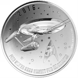 2016 Canadian $20 for $20 Star Trek™ USS Enterprise Fine Silver Coin