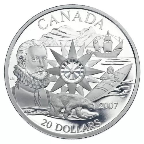 2007 Canadian $20 International Polar Year 125th Anniv Sterling Silver Coin