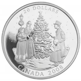 2008 Canadian $20 Holiday Carols 1 oz Fine Silver Coin