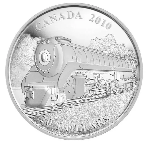 2010 Canadian $20 Selkirk Locomotive Proof Silver Coin