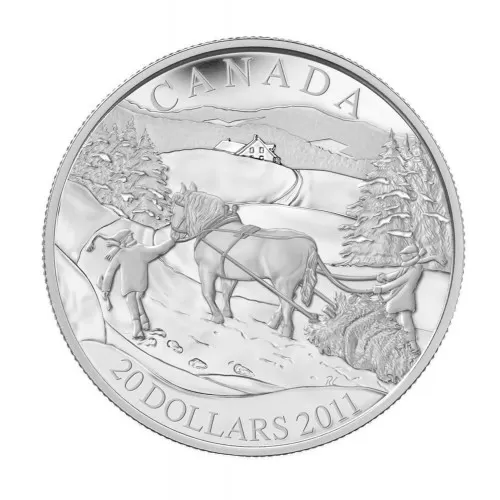 2011 Canadian $20 Winter Scene Proof Sterling Silver Coin