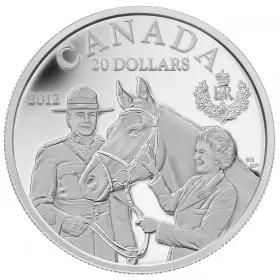 2012 Canadian $20 Queen's Visit To Canada With The RCMP Proof Silver Coin