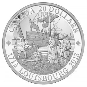 2013 Canadian $20 300th Anniversary of Louisbourg - Fine Silver Coin 2013 Canadian $20 300th Anniversary of Louisbourg - Fine Silver Coin