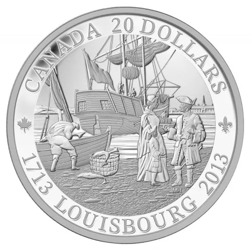 2013 Canadian $20 300th Anniversary of Louisbourg - Fine Silver Coin