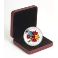 2013 Canadian $20 Holiday Season with Venetian Glass Candy Cane - 1 oz Fine Silver Coin