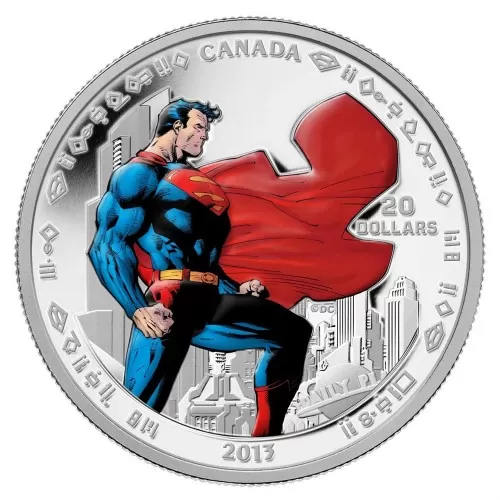 2013 Canadian $20 Superman™ Man of Steel™ - 1 oz Fine Silver Coin