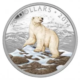 2014 Canadian $20 Polar Bear - 1 oz Fine Silver Coin