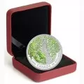 2014 Canadian $20 Maple Canopy: Spring Splendour 1 oz Fine Silver Coloured Coin-lightly toned
